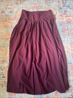 SHEIN Burgundy Full Midi Skirt